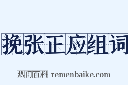 挽张正应组词是什么意思的图片